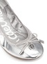 Detail View - Click To Enlarge - SAM EDELMAN - 'Farren' metallic faux leather junior ballerina flats