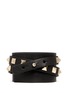 Back View - Click To Enlarge - VALENTINO GARAVANI - 'Rockstud' double wrap leather bracelet
