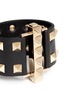 Detail View - Click To Enlarge - VALENTINO GARAVANI - 'Rockstud' tier leather bracelet