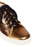 Detail View - Click To Enlarge - LANVIN - Metallic leather sneakers