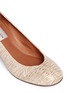 Detail View - Click To Enlarge - LANVIN - Metallic heel croc-embossed leather pumps