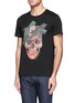 Front View - Click To Enlarge - ALEXANDER MCQUEEN - Feather skull print T-shirt