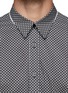 Detail View - Click To Enlarge - ALEXANDER MCQUEEN - Double collar skull polka dot shirt