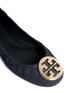 Detail View - Click To Enlarge - TORY BURCH - 'Quinn' quilted denim ballet flats