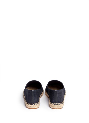 Back View - Click To Enlarge - TORY BURCH - Denim leather espadrilles
