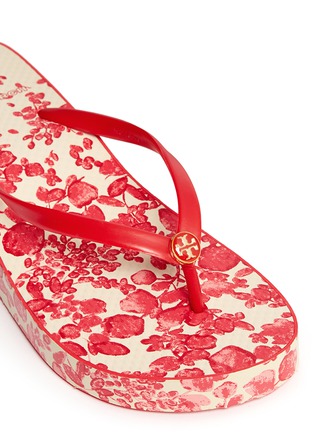 Detail View - Click To Enlarge - TORY BURCH - 'Thandie' blossom print wedge flip-flops