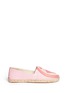 Main View - Click To Enlarge - TORY BURCH - 'Lonnie' leather logo canvas espadrille flats