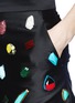 Detail View - Click To Enlarge - STELLA MCCARTNEY - Gemstone appliqué silk shorts