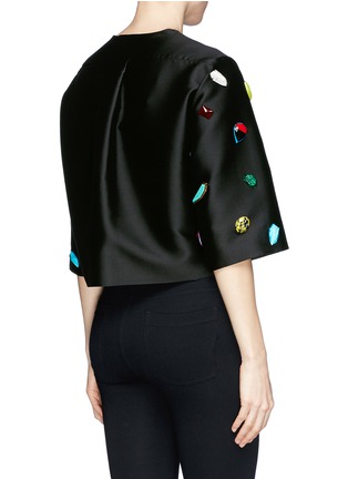 Back View - Click To Enlarge - STELLA MCCARTNEY - Gemstone appliqué boxy top