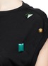 Detail View - Click To Enlarge - STELLA MCCARTNEY - Gemstone appliqué cotton T-shirt