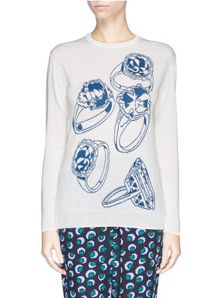 Main View - Click To Enlarge - STELLA MCCARTNEY - Ring cloqué intarsia knit sweater