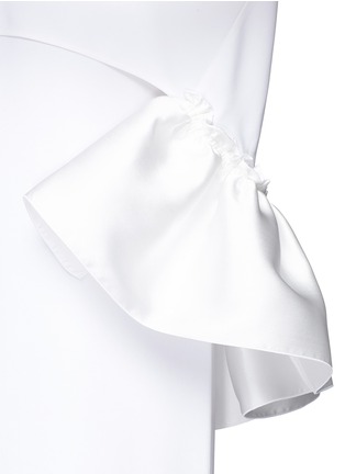 Detail View - Click To Enlarge - STELLA MCCARTNEY - Satin ruffle trim crepe dress