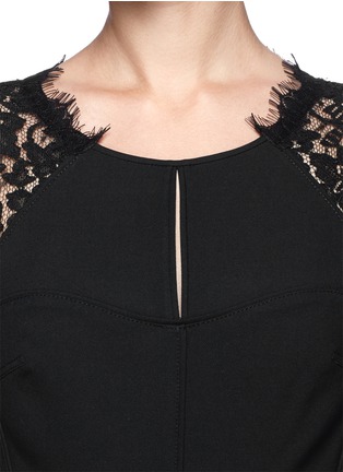 Detail View - Click To Enlarge - DIANE VON FURSTENBERG - 'Maddie' lace shoulder dress