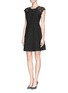 Figure View - Click To Enlarge - DIANE VON FURSTENBERG - 'Maddie' lace shoulder dress