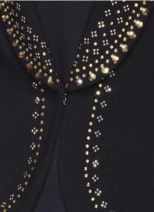 Detail View - Click To Enlarge - DIANE VON FURSTENBERG - 'Alyona' jewel lapel crepe jacket