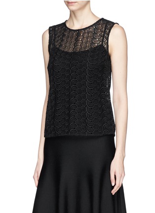 Front View - Click To Enlarge - DIANE VON FURSTENBERG - 'Betty' crochet lace sleeveless top