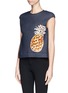 Front View - Click To Enlarge - MSGM - Pineapple embroidery sleeveless sweatshirt