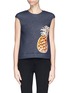 Main View - Click To Enlarge - MSGM - Pineapple embroidery sleeveless sweatshirt
