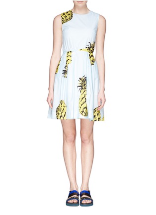 Main View - Click To Enlarge - MSGM - Pineapple print poplin dress