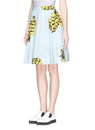Front View - Click To Enlarge - MSGM - Pineapple print flare skirt