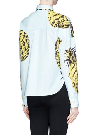 Back View - Click To Enlarge - MSGM - Pineapple print high-low hem shirt