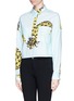 Front View - Click To Enlarge - MSGM - Pineapple print high-low hem shirt