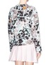 Back View - Click To Enlarge - MSGM - Garden print French terry sweatshirt