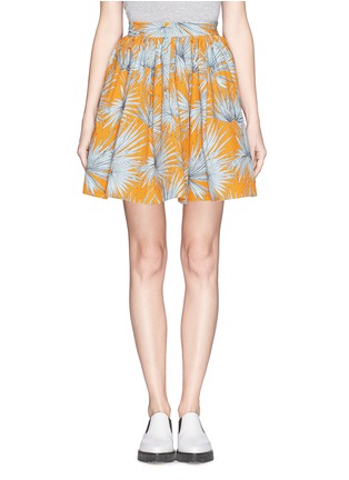 Main View - Click To Enlarge - MSGM - Leaf print flare skirt