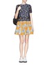 Figure View - Click To Enlarge - MSGM - Leaf print flare skirt