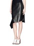 Front View - Click To Enlarge - REED KRAKOFF - Flounce hem leather skirt