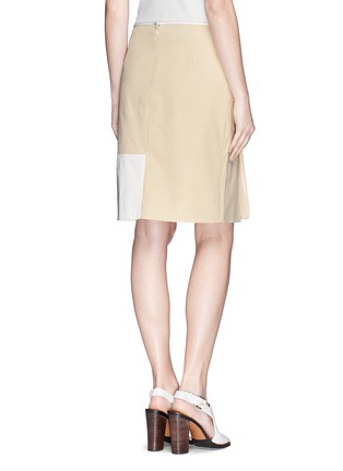 Back View - Click To Enlarge - REED KRAKOFF - Leather patchwork skirt