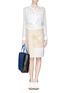 Figure View - Click To Enlarge - REED KRAKOFF - Leather patchwork skirt