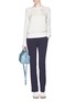 Figure View - Click To Enlarge - REED KRAKOFF - Foil print cashmere-wool-silk sweater