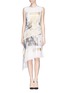 Main View - Click To Enlarge - REED KRAKOFF - Foil print silk crepe asymmetric dress