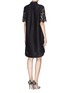 Back View - Click To Enlarge - ERDEM - Breeson' corded lace diamond perforation shirt dress