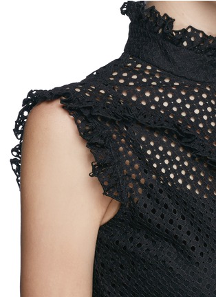Detail View - Click To Enlarge - ERDEM - 'Seska' eyelet lace ruffle blouse