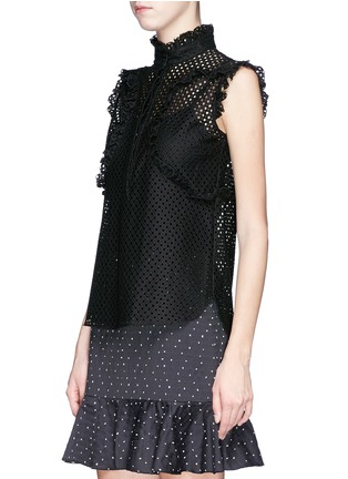 Front View - Click To Enlarge - ERDEM - 'Seska' eyelet lace ruffle blouse