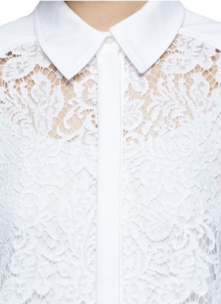 Detail View - Click To Enlarge - ERDEM - 'Beatrix' corded lace panel shirt