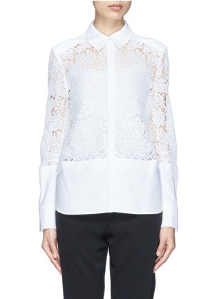 Main View - Click To Enlarge - ERDEM - 'Beatrix' corded lace panel shirt