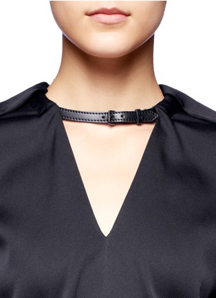Detail View - Click To Enlarge - 3.1 PHILLIP LIM - Leather neck harness top
