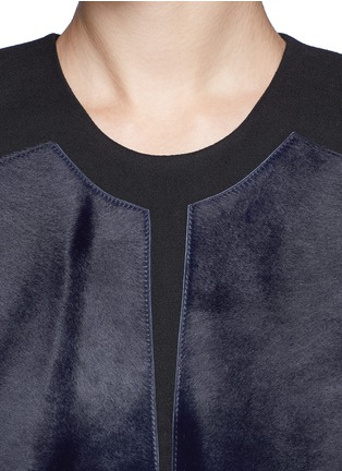 Detail View - Click To Enlarge - HELMUT LANG - Calf fur front top