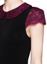 Detail View - Click To Enlarge - ALICE & OLIVIA - Malone lace sleeve collared top