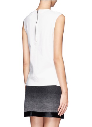 Back View - Click To Enlarge - HELMUT LANG - Leather trim sleeveless top