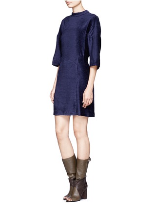 Front View - Click To Enlarge - 3.1 PHILLIP LIM - Textured high-collar dress