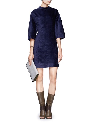 Figure View - Click To Enlarge - 3.1 PHILLIP LIM - Textured high-collar dress