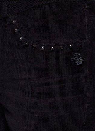 Detail View - Click To Enlarge - MAISON SCOTCH - Studded corduroy skinny pants