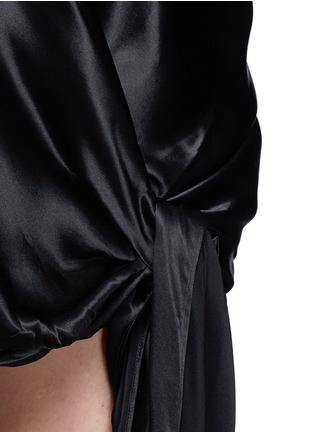 Detail View - Click To Enlarge - ACNE STUDIOS - 'Ines' knotted bottom skirt