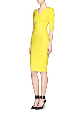 Figure View - Click To Enlarge - VICTORIA BECKHAM - Mid-sleeve sheath dress