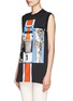 Front View - Click To Enlarge - GIVENCHY - Mix print tank top