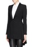 Front View - Click To Enlarge - ALICE & OLIVIA - 'Leo' pleat and flare hem blazer